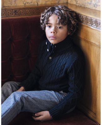 Boys' Organic Cable Sweater - Little Kid, Big Kid