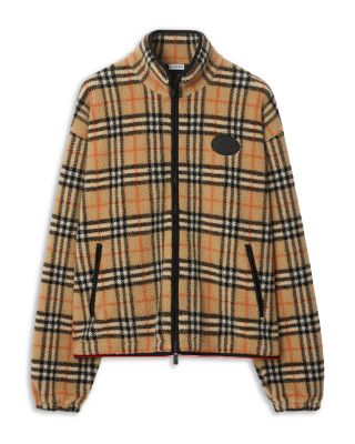 Fairfax Check Wool Cashmere Blend Fleece Jacket