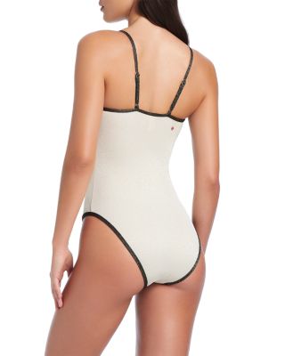 Classic Metallic Tank One Piece Swimsuit