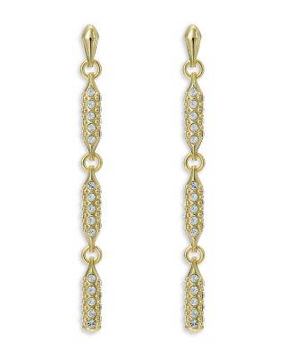 Corinne Cosmic Crystal Gold Tone Drop Earrings, 1.9"L