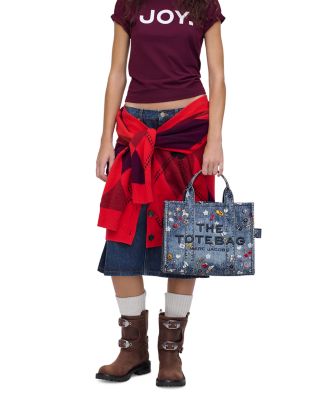 Trompe L&#39;oeil Medium Denim Trinket Tote