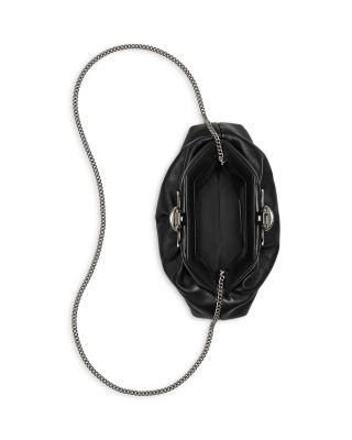 The Glam Claw Clip Leather Clutch