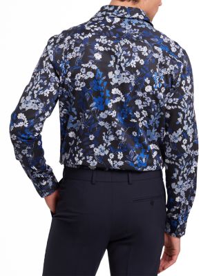 Holiway Floral Geometric Print Smart Shirt