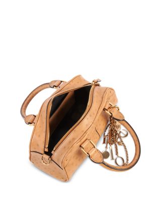 Small Stippled Leather Bowling Bag