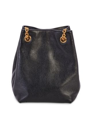 Horse Medal Mini Leather Bucket Bag