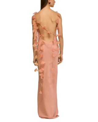 Nymeria 3D Floral Open Back Gown