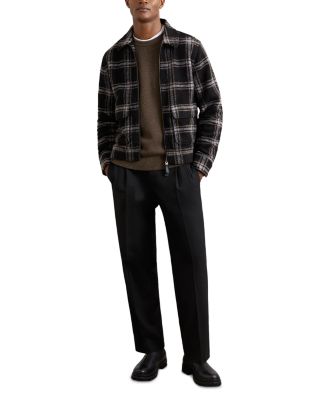 Varena Long Sleeved Zip Through Twin Pocket Check Overshirt