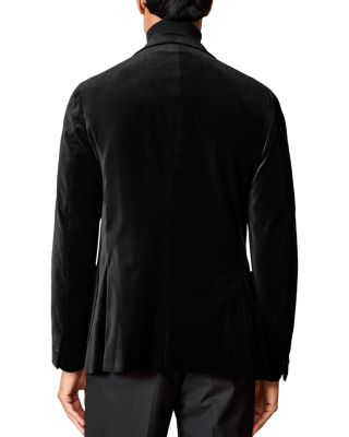 Royale Double Breasted Peak Velvet Blazer