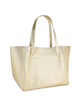 Violet Large Metallic Leather Tote