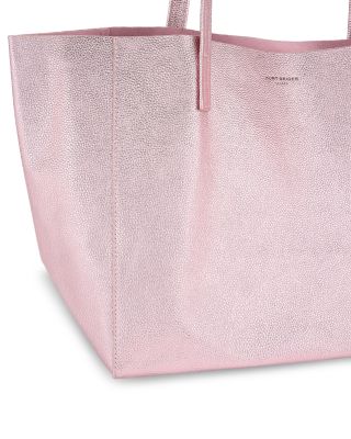 Violet Large Metallic Leather Tote