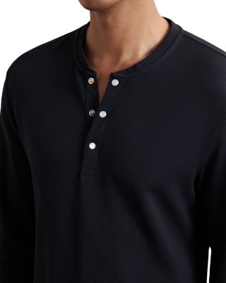 Carmello Long Sleeved Texture Grandad Henley