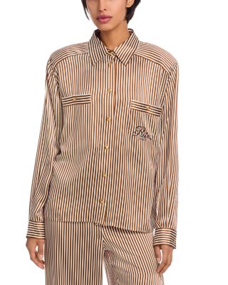 Ritz Striped Silk Pajama Shirt & Pants 