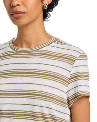 The Linen Blend Striped Tee
