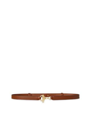 Leather Toggle Skinny Belt