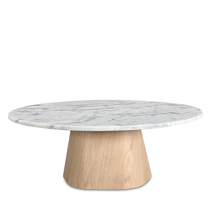 Moe's Home Collection Evelyn Coffee Table, White Marble In White