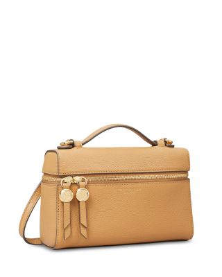 Slim Leather Top Handle Bag