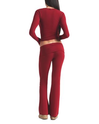 Cotton Jersey Foldover Pants