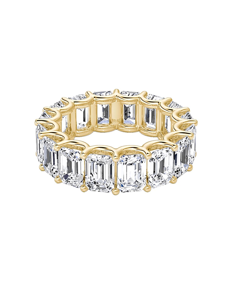 Vrai Eternity Band In 18k Gold, 8ctw Emerald Lab Grown Diamonds In Gold
