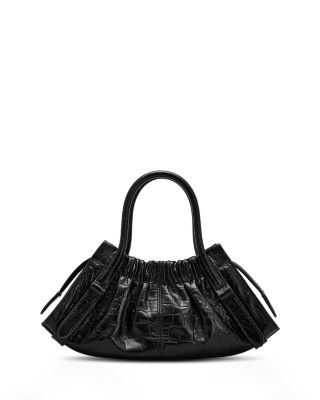 The Cristina Small Croc Embossed Leather Satchel
