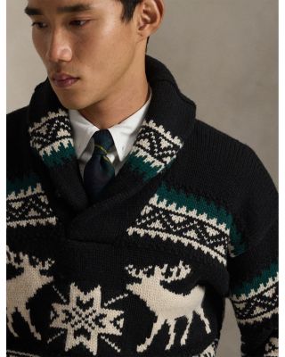 Wool Blend Elk Graphic Sweater