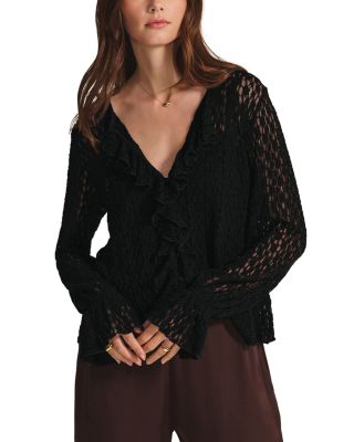 Natalie Ruffled Lace Blouse