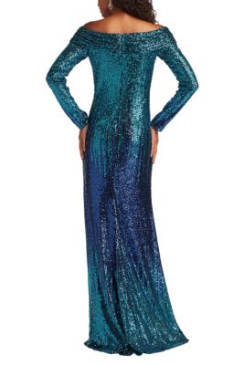 Vionne Off-Shoulder Sequin Gown