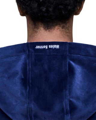 Velour Hooded Track Jacket