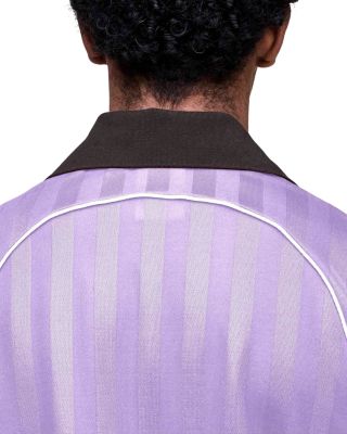 Piped Open Collar Polo Shirt