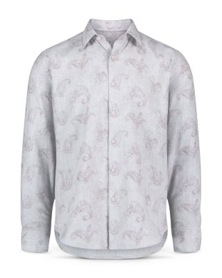 Knox Printed Long Sleeve Button Front Shirt
