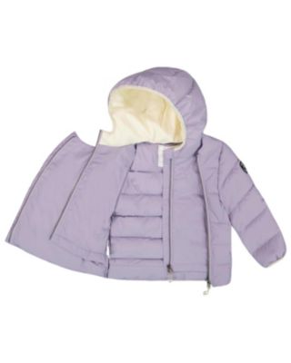 Girls' Compressible Winter Puffy Coat Designed for Car Seat - Little Kid