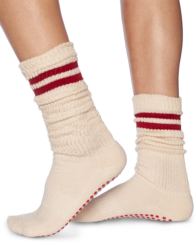 Souls. Red Stripe Cloud Grip Socks