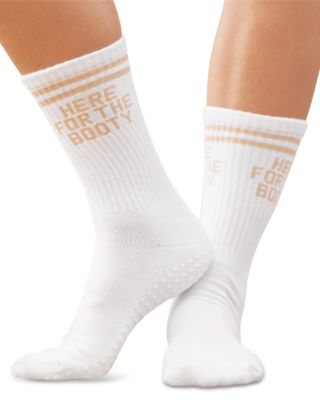 Here For The Booty Grip Socks