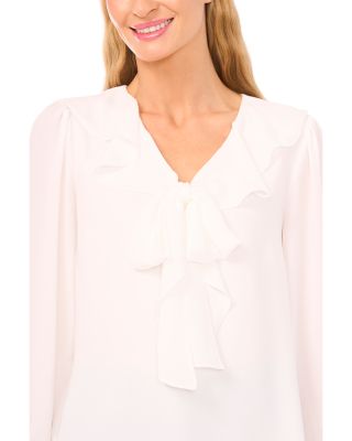 Ruffle Tie Neck Blouse