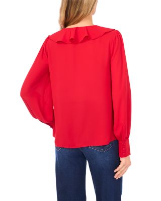 Ruffle Tie Neck Blouse
