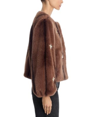 Benson Mixed Star Faux Fur Jacket