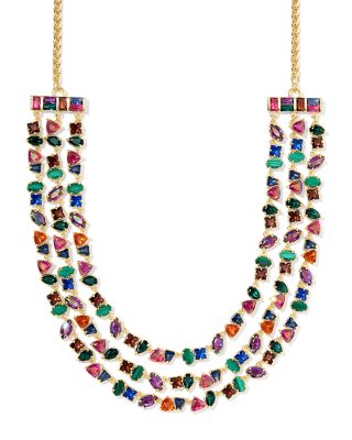 Isabelle Mixed Stone Statement Necklace, 28.25"