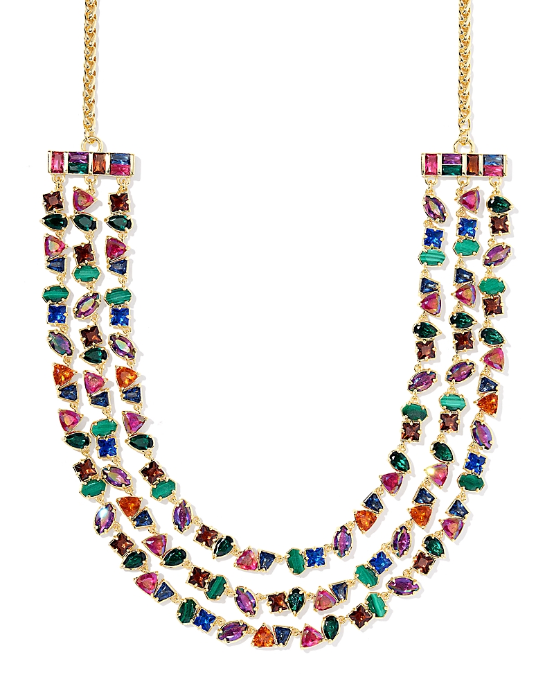 Kendra Scott Isabelle Mixed Stone Statement Necklace, 28.25 In Multi