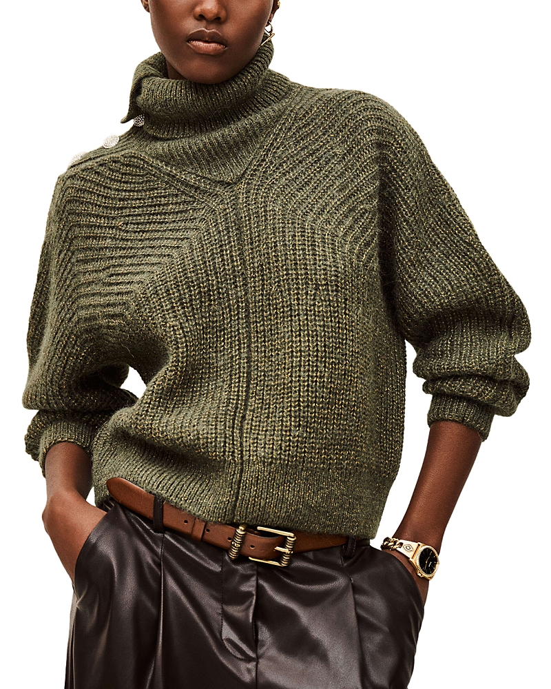 Ba&sh Ba & Sh Roumane Turtleneck Sweater In Green
