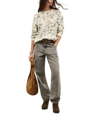 Pull Rave Wool Crewneck Cable Knit Sweater