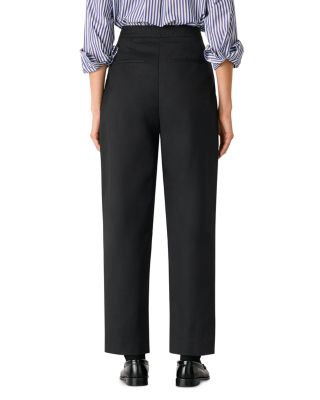Side Pleat Tapered Trousers