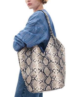 Alix Large Embossed Leather Tote