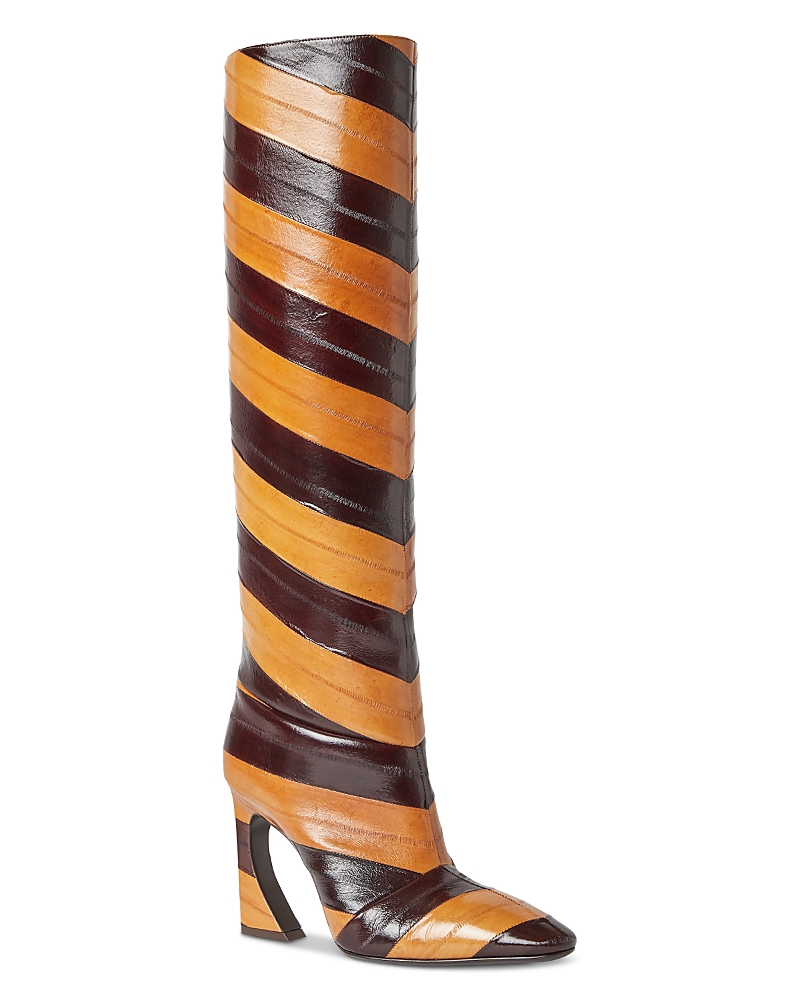 Fendi Women’s Fendi Arco Two-tone Hagfish Leather Boots