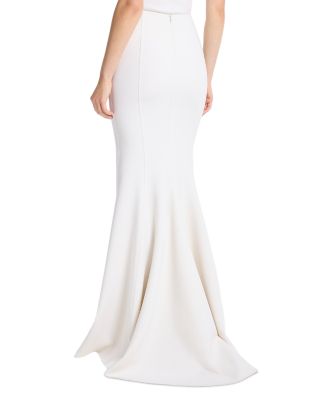 Double Faced Stretch Fishtail Hem Skirt