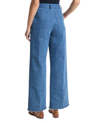 Frayed Hem Denim Pants