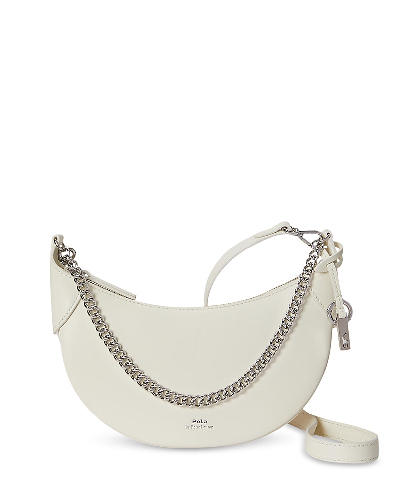 Polo Ralph Lauren Polo Id Leather Mini Chain Bag In White