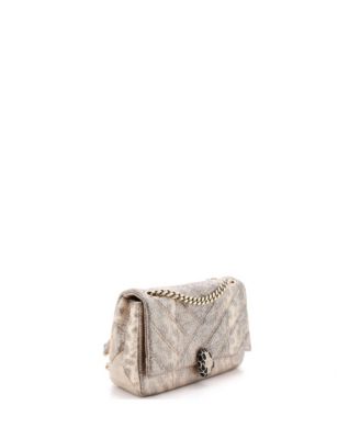  Small Serpenti Cabochon Shoulder Bag Diagonal Quilted Metallic Karung