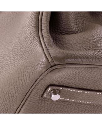 Birkin 35 Handbag Grey Togo with Palladium Hardware