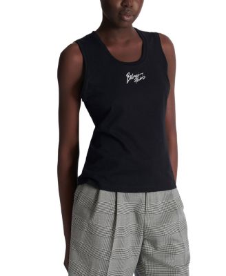  Relaxed Tank Top With Balmain Paris Brush Print