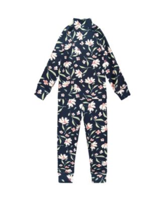 Girls' Two-Piece Flower Thermal Underwear Set - Big Kid