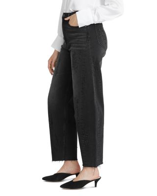 Parker x Jingle High Rise Ankle Barrel Jeans in Black